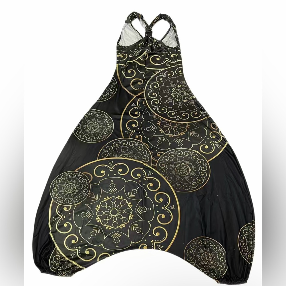 Harem Romper w/ Mandala design, sz XL - Picture 3 of 3